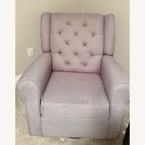 Used Light Gray Fabric Nursing Chair for sale on AptDeco