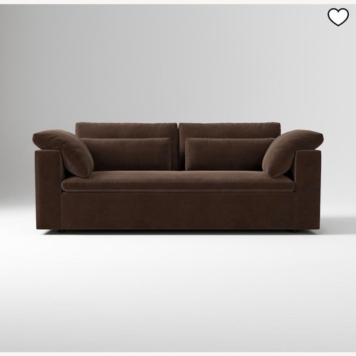 Used West Elm Dark Brown Velvet Sleeper Sofa for sale on AptDeco