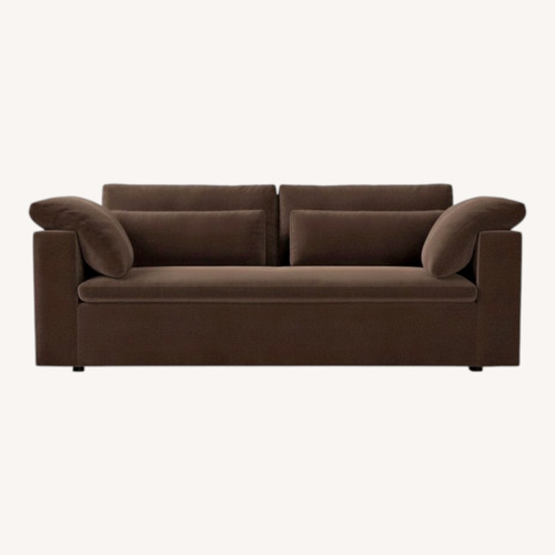 Used West Elm Dark Brown Velvet Sleeper Sofa for sale on AptDeco