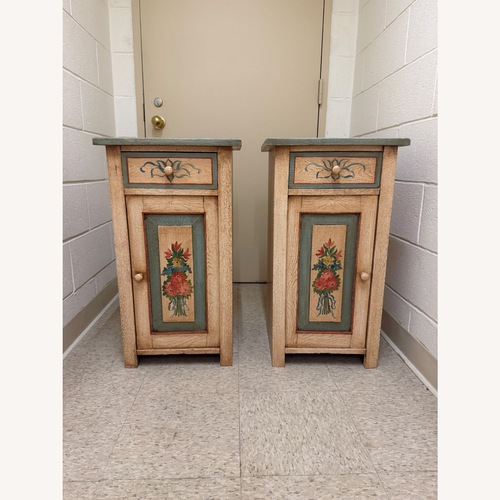 Used Hand Painted Country Style Nightstands  for sale on AptDeco