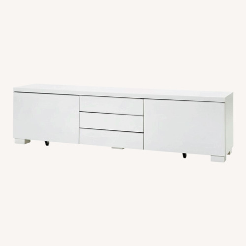 Used IKEA BESTA BURS White Gloss TV Console/Stand for sale on AptDeco