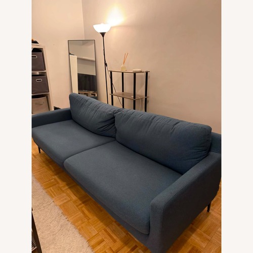 Used AllModern Blue Fabric 3+ Seater Sofa for sale on AptDeco