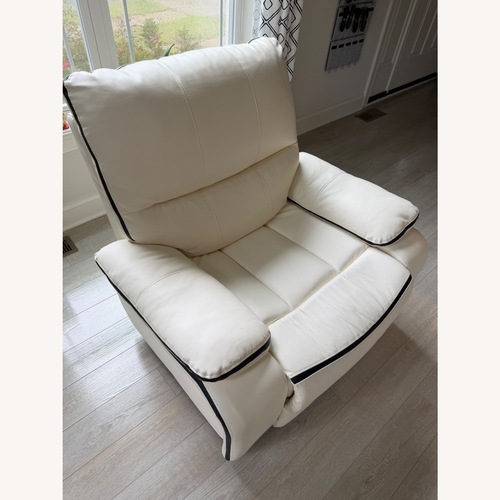Used White Leather Recliner for sale on AptDeco