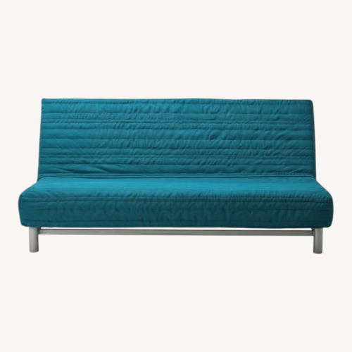 Used IKEA BEDDINGE LOVAS Green Velvet Sleeper Sofa for sale on AptDeco