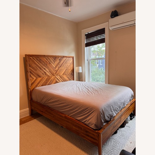 Used West Elm Alexa Reclaimed Wood Queen Bed for sale on AptDeco