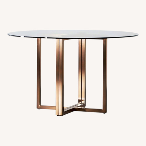 Used CB2 Silverado Glass Dining Table for sale on AptDeco