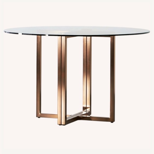 Used CB2 Silverado Glass Dining Table for sale on AptDeco