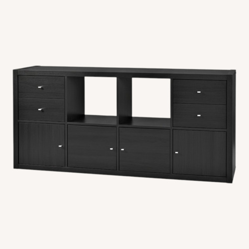 Used IKEA KALLAX Dark Brown Wood Sideboard for sale on AptDeco