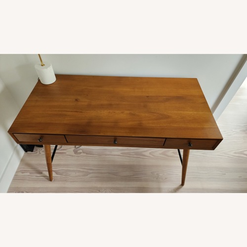 Used West Elm Mid-Century Dark Brown Wood Desk for sale on AptDeco