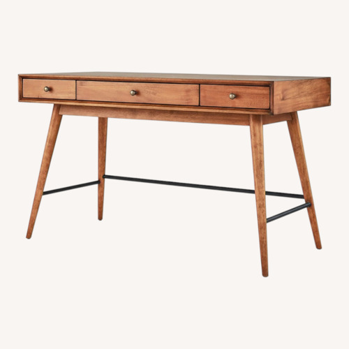 Used West Elm Mid-Century Dark Brown Wood Desk for sale on AptDeco
