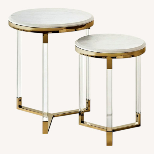 Used Z Gallerie Shagreen Nesting Table for sale on AptDeco