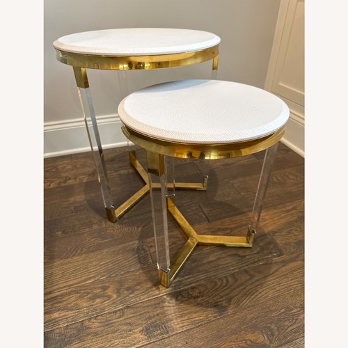 Used Z Gallerie Shagreen Nesting Table for sale on AptDeco
