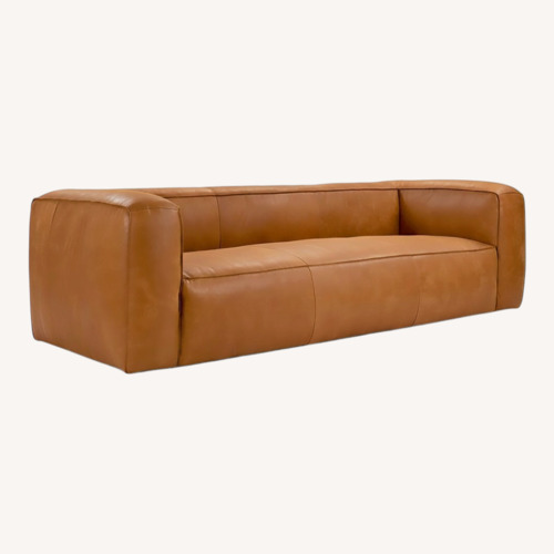 Used Article Cigar Light Brown Leather Sofa for sale on AptDeco