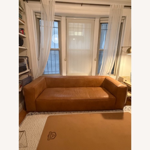 Used Article Cigar Light Brown Leather Sofa for sale on AptDeco