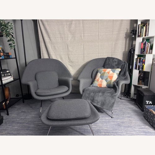 Used Iconic Womb Chairs with Ottoman for sale on AptDeco