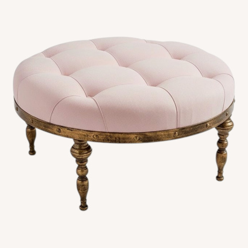 Used Pink Tufted Ottoman for sale on AptDeco