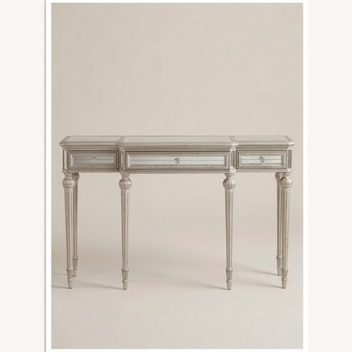 Used Neiman Marcus Silver Mirrored Glass Console Table for sale on AptDeco