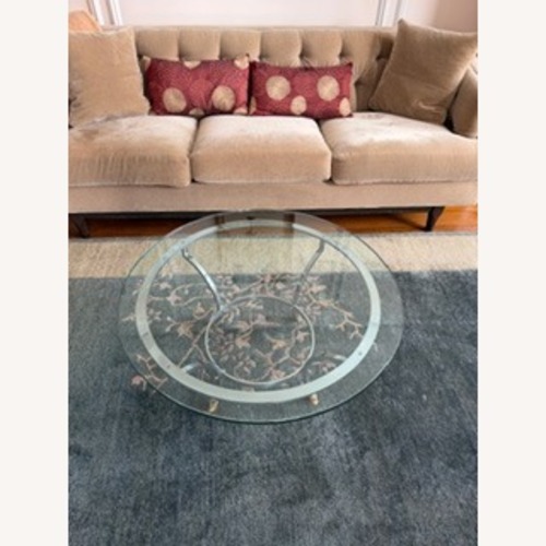 Used Round Glass Coffee Table for sale on AptDeco