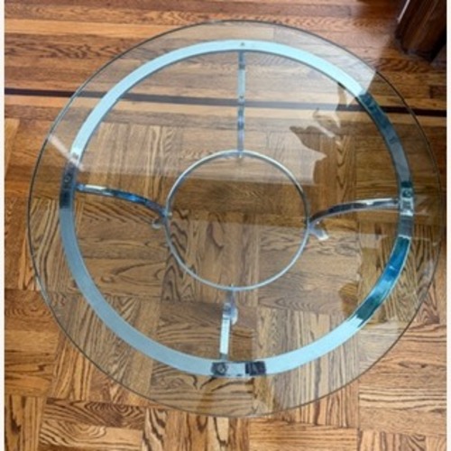 Used Round Glass Coffee Table for sale on AptDeco