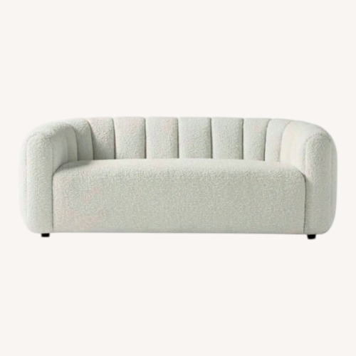 Used CB2 White Boucle Loveseat for sale on AptDeco