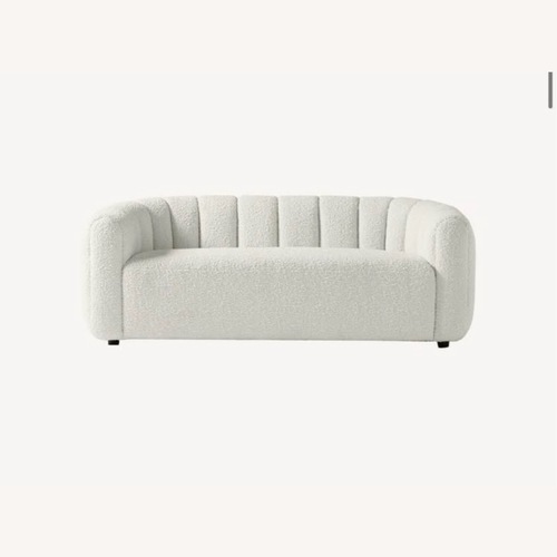 Used CB2 White Boucle Loveseat for sale on AptDeco