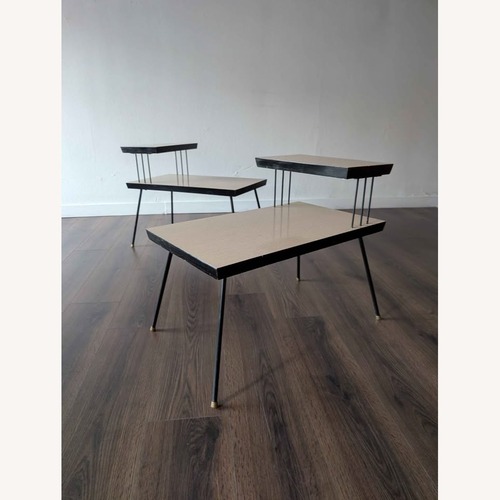 Used Pair of MCM Laminate Top Step Tables - Set of 3 for sale on AptDeco