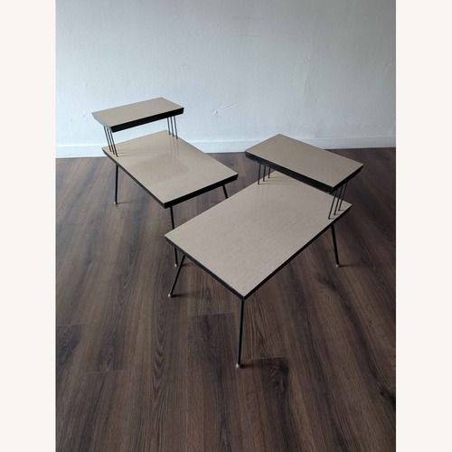 Used Pair of MCM Laminate Top Step Tables - Set of 3 for sale on AptDeco