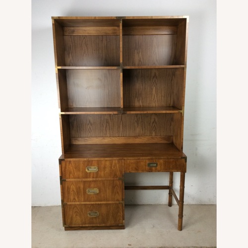 Used Campaign Style Writing Desk with Shelving for sale on AptDeco