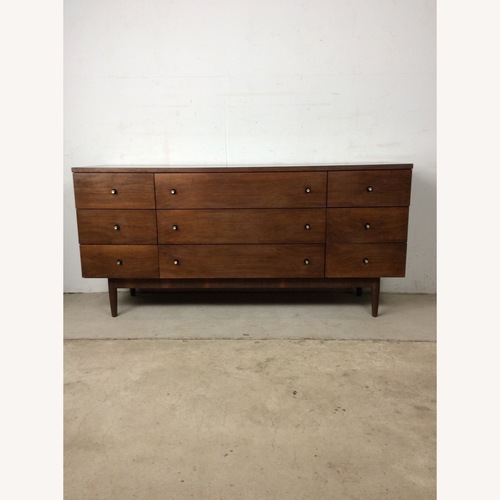 Used Mid Century 9 Drawer Lowboy Dresser by Stanley for sale on AptDeco