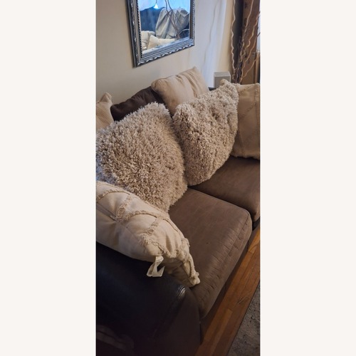 Used Dark Brown Fabric 2 Seater Sofa for sale on AptDeco