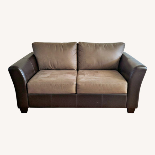 Used Dark Brown Fabric 2 Seater Sofa for sale on AptDeco