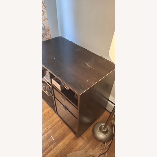 Used Dark Brown Wood Bookcase for sale on AptDeco
