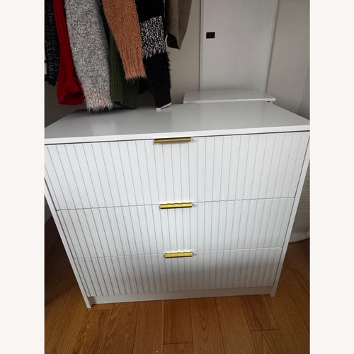 Used White Three Drawer Dresser for sale on AptDeco