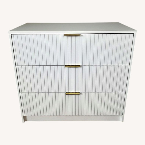 Used White Three Drawer Dresser for sale on AptDeco