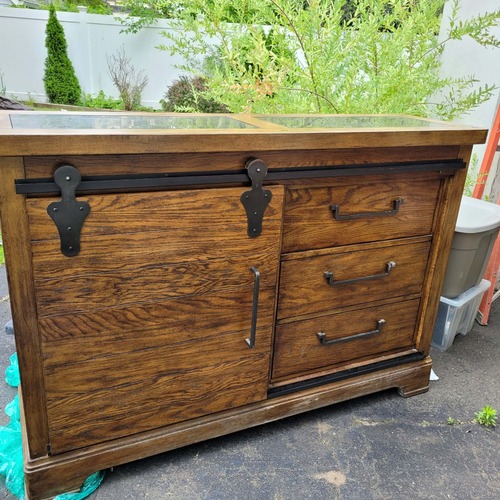 Used Liberty Furniture Dark Brown Wood Chest for sale on AptDeco