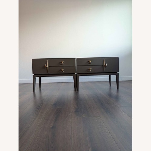 Used MCM Pair Nightstands Amazing Hardware for sale on AptDeco