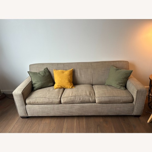 Used Crate & Barrel Barrett II 91" Natural Fabric Sleeper Sofa for sale on AptDeco
