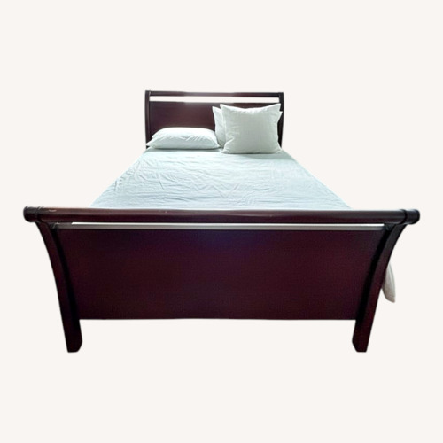 Used Crate & Barrel Giselle Queen Solid Wood Sleigh Bed for sale on AptDeco