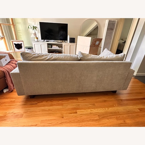 Used West Elm Light Gray Velvet 3+ Seater Sofa for sale on AptDeco