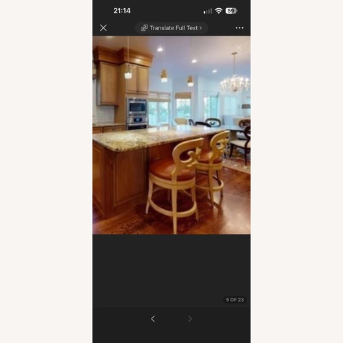Used Wood Bridge Tessa Swivel Bar Stool for sale on AptDeco