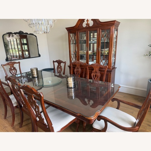 Used Dining Set with 8 Chairs for sale on AptDeco