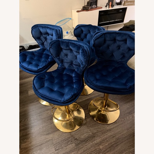 Used Blue Velvet Stools for sale on AptDeco