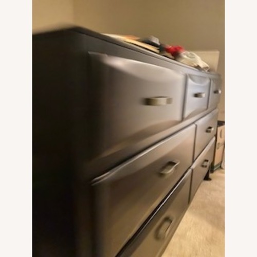 Used Dark Brown Wood Chest for sale on AptDeco