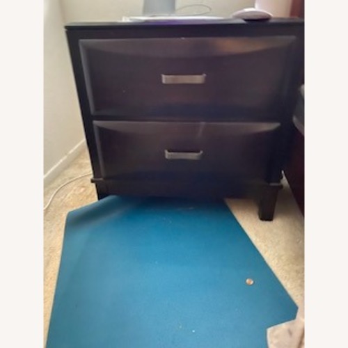 Used Dark Brown Wood Nightstand for sale on AptDeco
