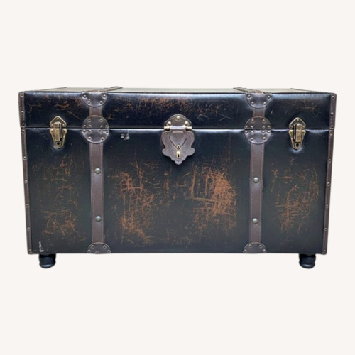 Used Dark Brown Faux Leather Chest for sale on AptDeco