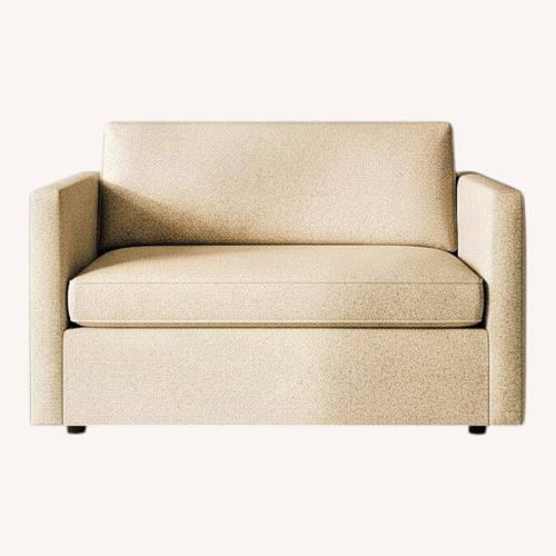 Used West Elm Natural Linen 2 Seater Sofa for sale on AptDeco