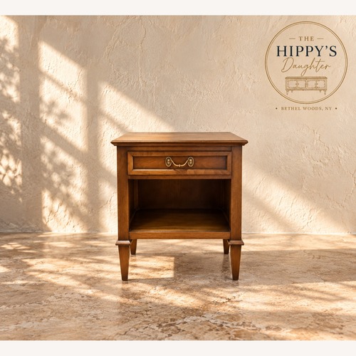Used Vintage "By Drexel" Europa Walnut Nightstand for sale on AptDeco
