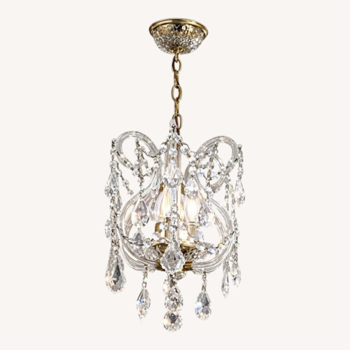 Used Swarovski Crystal Mini Chandelier Pendant, Gold for sale on AptDeco