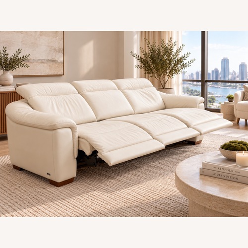 Used Natuzzi Italian Leather power recliner sofa 3+ for sale on AptDeco