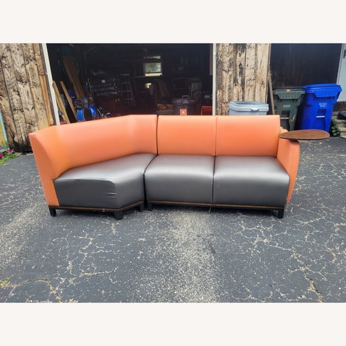 Used Vintage/Antique Leather 2 Piece Sectional for sale on AptDeco
